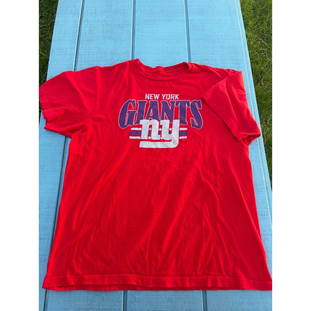 NFL Team Apparel New York Giants Red Graphic T-Shirt Mens XL Ring Spun Cotton